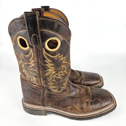 Dan Post Western Boot Women's Square Toe Brown Leather Cowboy Size: 6.5