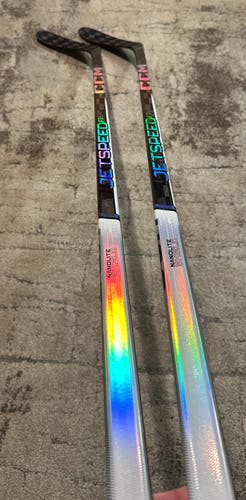 New! 2 Pack! 2x 85 Flex P28 Left Hand JetSpeed FT6 Pro “Chrome” Hockey Sticks