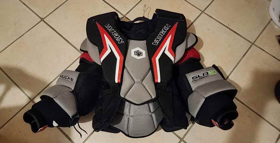Used Large Vaughn SLR3 Pro Carbon Goalie Chest Protector