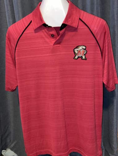 NWT Rivalry Threads Maryland Terrapins Men's Polo Red Size Medium (38-40)