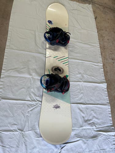 Used Women's K2 Luna Snowboard All Mountain With Bindings