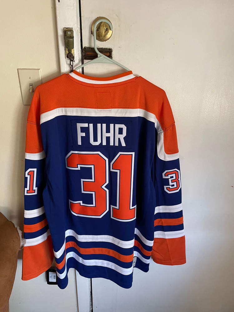 Grant Fuhr Edmonton Oilers Fanatics Men’s NHL Vintage Jersey XL