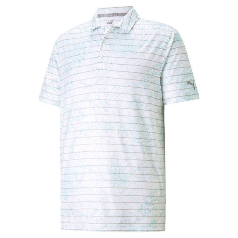 NEW Puma Cloudspun Aerate Blue Glow/High Rise Golf Polo/Shirt Men's Medium (M)