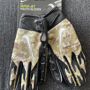 Nike NFL Vapor Jet Salute To Service Youth Football Gloves Size Large