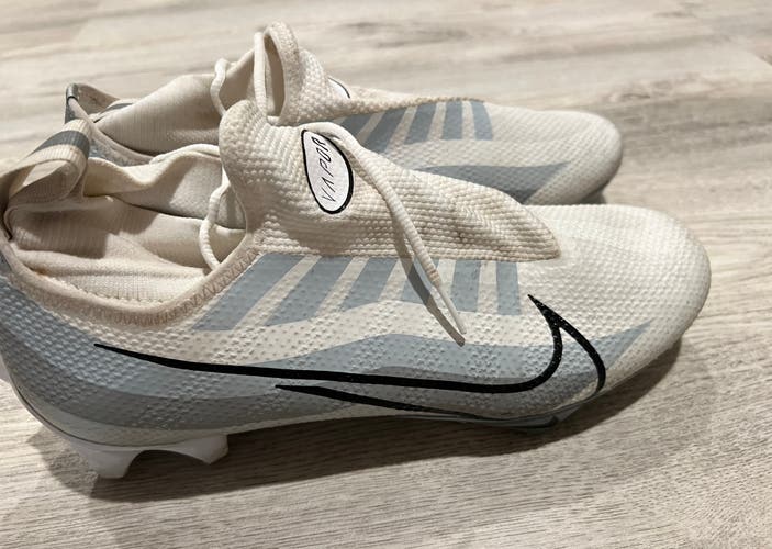 Nike Vapor Edge Pro 360 Football Cleats White Metallic Silver Black DQ3670-102 Size 9