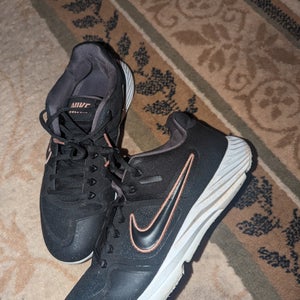 Black Used Women's Size 9.0 (Women's 10) Turf Cleats Nike Low Top