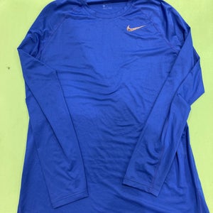 Blue Used Large Men's Nike Dri Fit Compression Long Sleeve