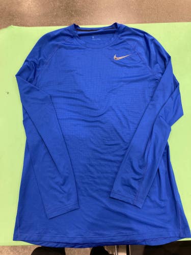 Blue Used Large Men's Nike Dri Fit Compression Long Sleeve