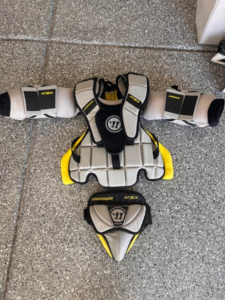 Used Warrior RX3E+ Goalie Chest Protector (Large/Extra Large) and YT Jock