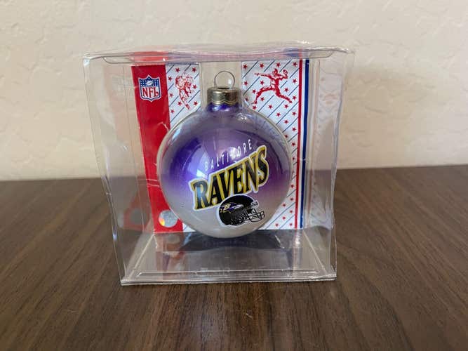 Baltimore Ravens NFL FOOTBALL Topperscot Glass Holiday Xmas Christmas Ornament!