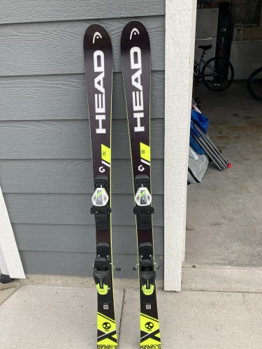 Used HEAD Racing 140 cm World Cup Rebels i.Race Skis With Bindings
