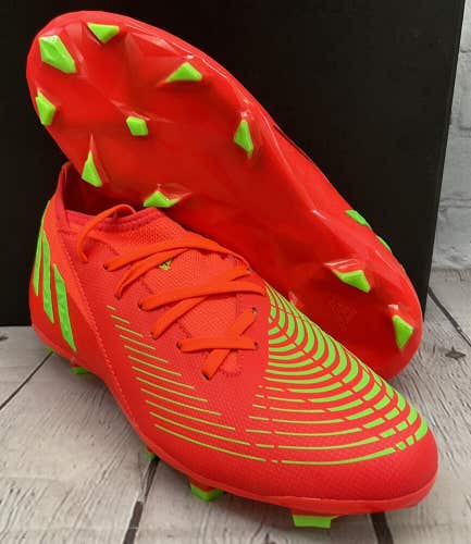 Adidas Unisex JR Predator Edge 3 FG Size 4 Red Soccer Cleats NIB MSRP $65