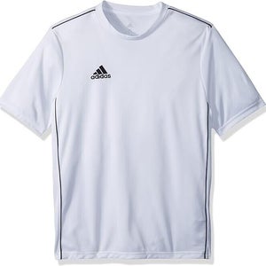 Adidas Boys Core 18 Size Youth XL White Training Soccer Jersey New With Tags $18