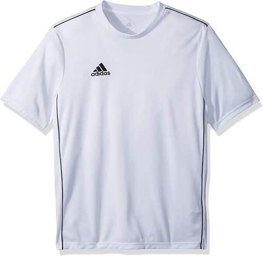 Adidas Boys Core 18 Size Youth XL White Training Soccer Jersey New With Tags $18
