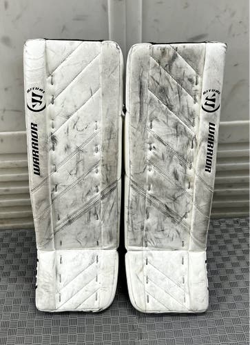 Junior White 28"+1 Warrior Ritual G4 Goalie Leg Pads