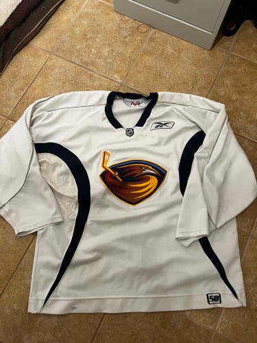 Atlanta Thrashers White Used Size 58 Men's Reebok Jersey