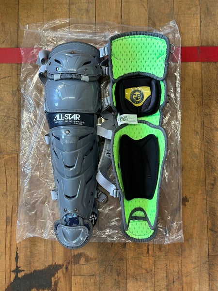 New All-Star System 7 Axis LG912S7X Catcher's Leg Guard Graphite/Digi Camo Navy