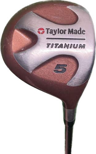 TaylorMade Titanium 5 Wood Bubble S-90 Plus Stiff Flex Graphite Shaft RH 42”L