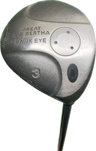Callaway Great Big Bertha Hawk Eye 3 Wood UL R Flex Graphite Shaft RH 43.5”L