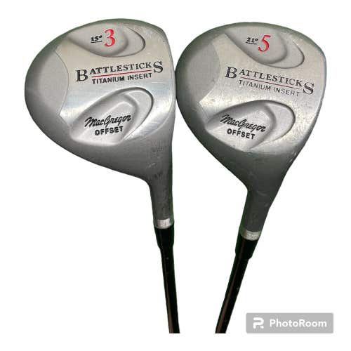 MacGregor Battlesticks 15° 3 Wood & 21° 5 Wood Medium Firm Flex Graphite RH