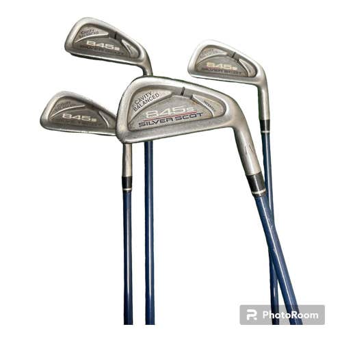 Tommy Armour 845s Silver Scot Iron Set 3-6 Irons G Force 2 S Flex Graphite RH