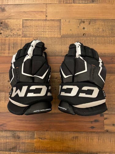 CCM AS-V Pro Hockey Gloves 14" Senior Black White