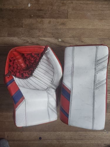 Used Warrior Ritual G3 Pro Goalie Glove and Blocker