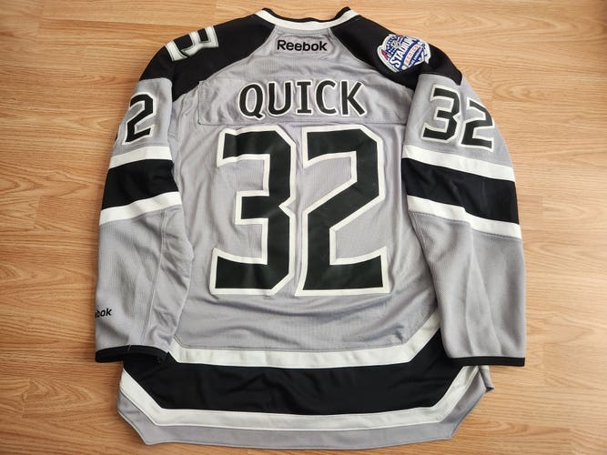 LA Kings 2014 Stadium Series Reebok Premier Jonathan Quick Grey Hockey Jersey Adult Men's Large