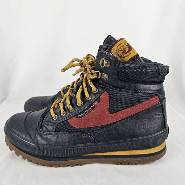 Diesel Olson Mens Size 9 Blue Yellow Red Lace Up Casual Hiking Walking Boots