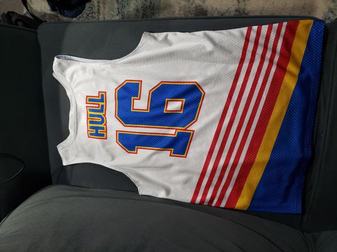 Custom St. Louis Blues Brett Hull Basketball Jersey