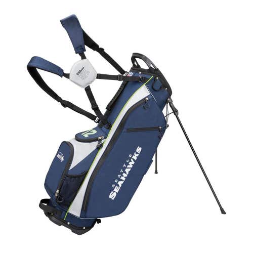 WIlson Staff NFL Stand / Carry Golf Bag - 4-Way - SEATTLE SEAHAWKS