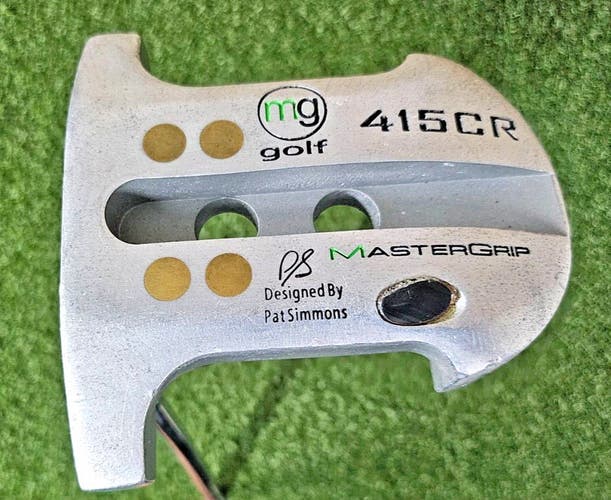 MasterGrip Pat Simmons 415CR Putter  /  LH  /  Steel ~35.5"  / NEW GRIP / jd8309
