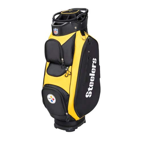 WIlson Staff NFL Golf Cart Bag - 14-Way + Puttler Well - PITTSBURGH STEELERS