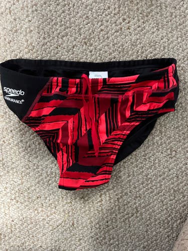 Red Used Size 30 Men's Swimsuit