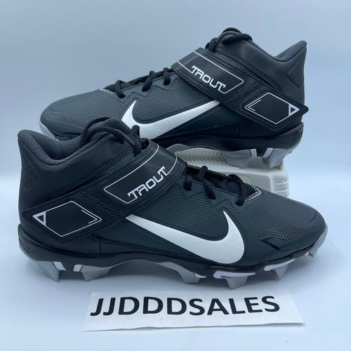 Nike Force Trout 8 Keystone Baseball Cleats Mold CZ5911-011 Black White Men’s Size 12