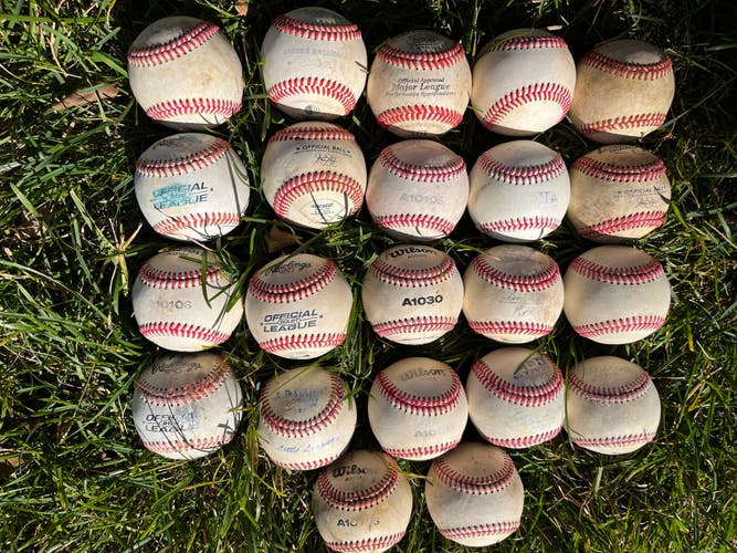 Used Leather Baseballs 22 Pack - Very Good Condition