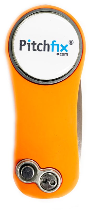 NEW Pitchfix Hybrid 2.0 Orange/White Divot Tool/Ballmarker/Pencil Sharpener