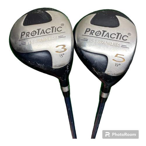 Ladies Pro Tactic 15-5 Stainless 15° 3 Wood & 19° 5 Wood Pro Control Graphite RH