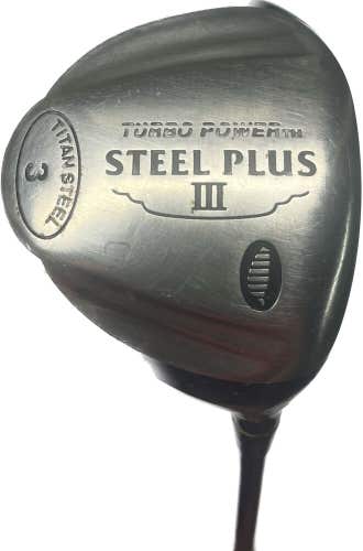 Turbo Power Steel Plus III 3 Wood Mercury Regular Flex Graphite Shaft RH 42.5”