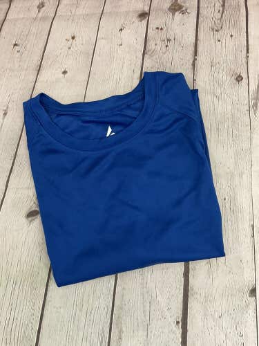 BSN Sports Mens Royal Blue Performance Apparel Short Sleeved Sports TShirt New