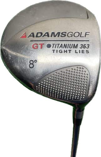 Adams GT Tight Lies Titanium 363 8* Driver R Flex Graphite Shaft RH 45”L
