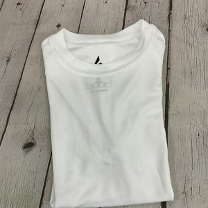 BSN Sports Boys Performance Size Youth Medium White Short Sleeved Shirt New