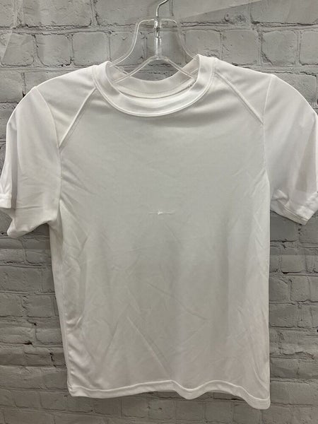 BSN Sports Boys Performance Size Youth Medium White Short Sleeved Shirt New