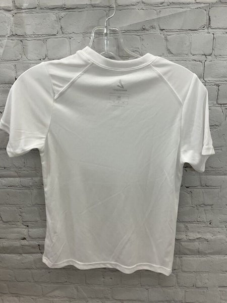 BSN Sports Boys Performance Size Youth Medium White Short Sleeved Shirt New