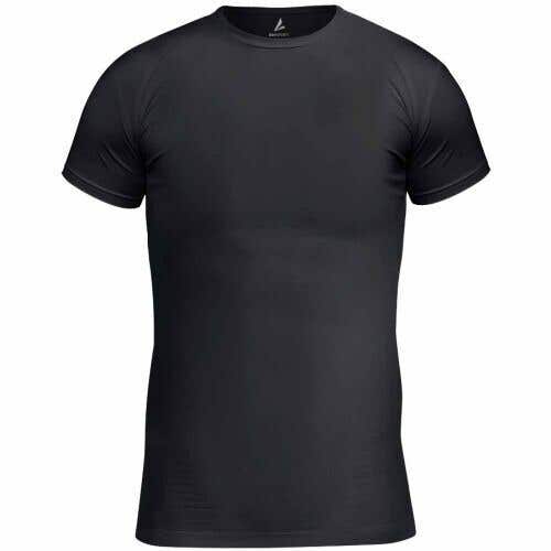 BSN Sports Boys Performance Apparel Size Youth L Black Short Sleeved Tshirt New