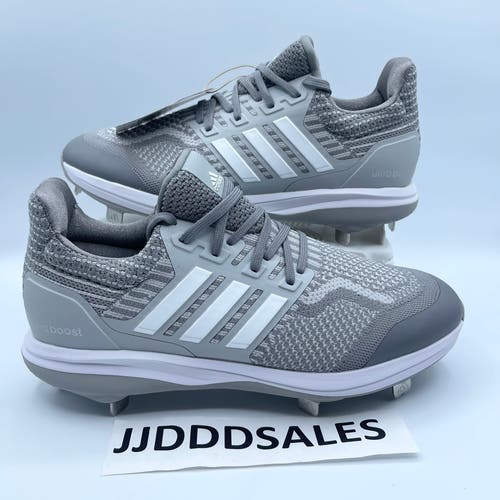 Adidas UltraBoost DNA 5.0 Baseball Cleats Metal Grey White ID9602 Men’s Size 7.5 NEW