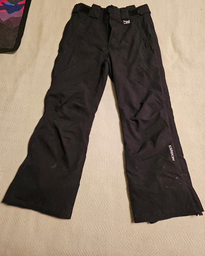 Black Unisex Youth Used Size 12 Karbon Ski Pants