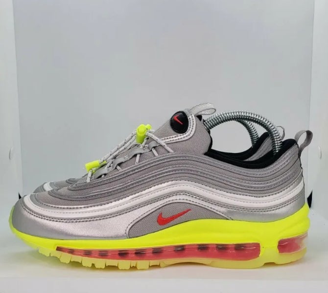 Nike Air Max 97 RFT Laceless GS Silver Volt BQ8437 002 Youth Size