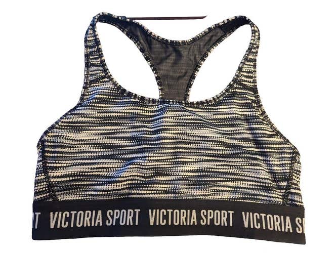 Victoria's Secret Womens Gray Flecked Racerback Strap Pullover Sports Bra Medium