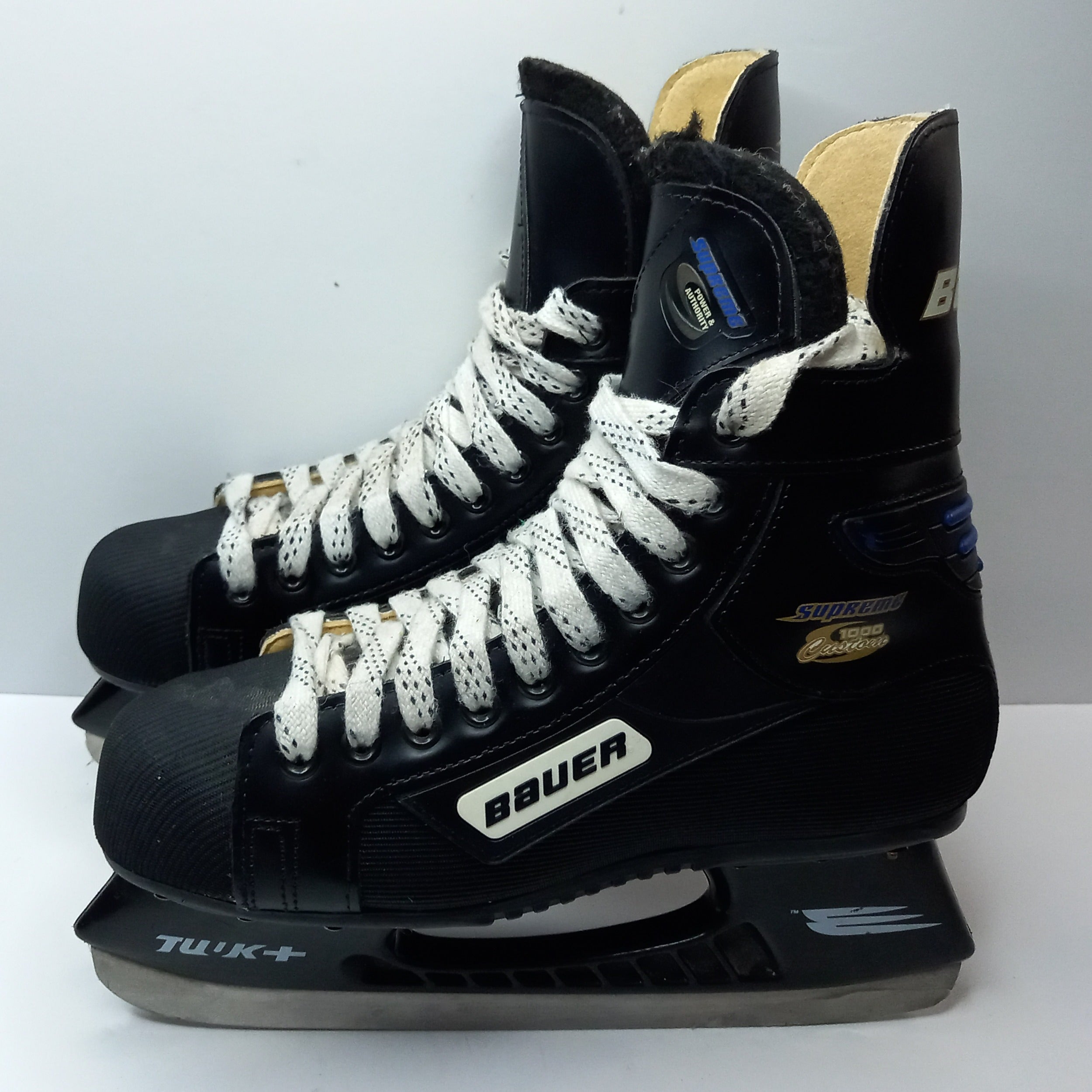 Youth Bauer supreme 1000 Custom Hockey Skates Size 6.5 | SidelineSwap